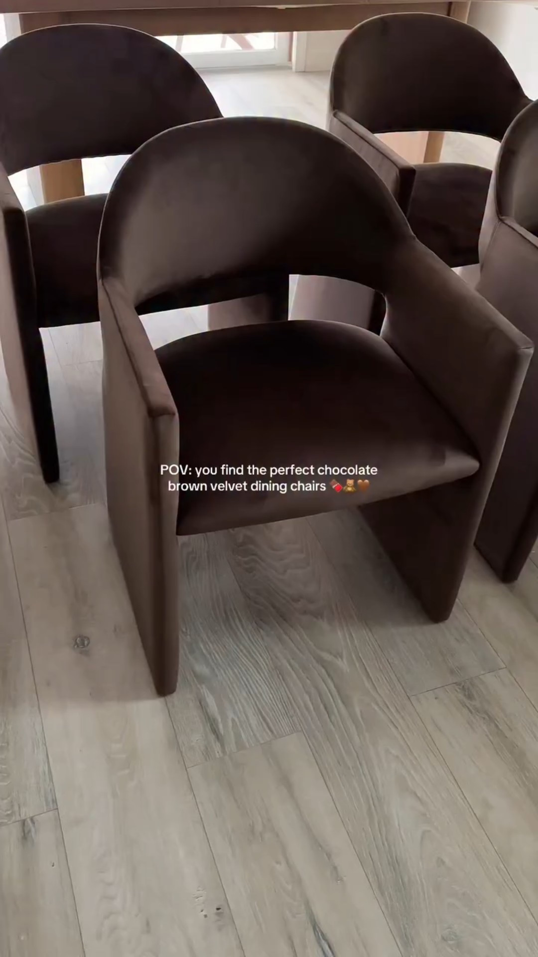 I’m waiting on 2 more, but these dining chairs have added softness and warmth to our dining space. Exactly what I needed! 🤎 @Wayfair 

dining chairs, velvet chairs, cb2 dupe, look for less, designer look, chocolate brown chair, for the dining room, dining space

#diningchairs #velvetchair #homeinteriors #wayfair #wayfaircreator

#LTKSaleAlert #LTKHome