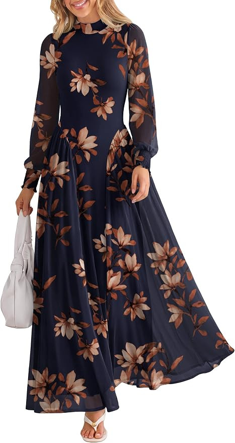 ANRABESS Womens Long Sleeve Wedding Maxi Dress | Amazon (US)