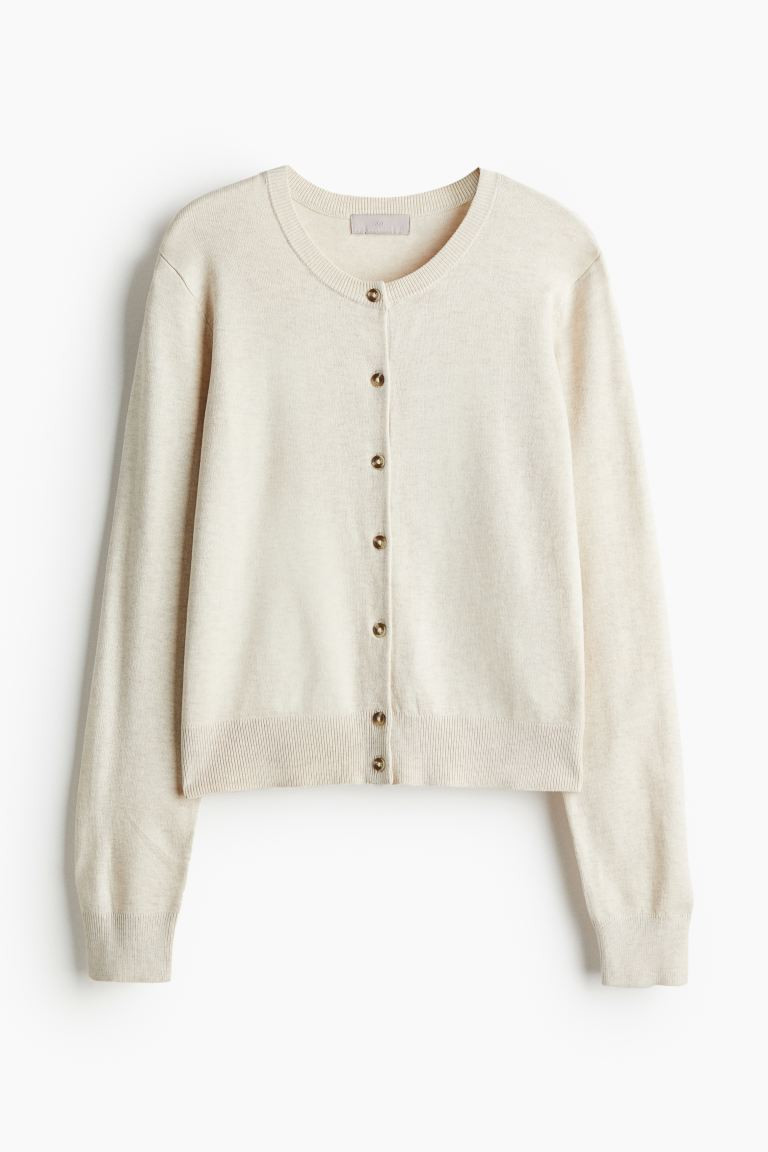 Fine-knit Cardigan - Natural white - Ladies | H&M US | H&M (US + CA)