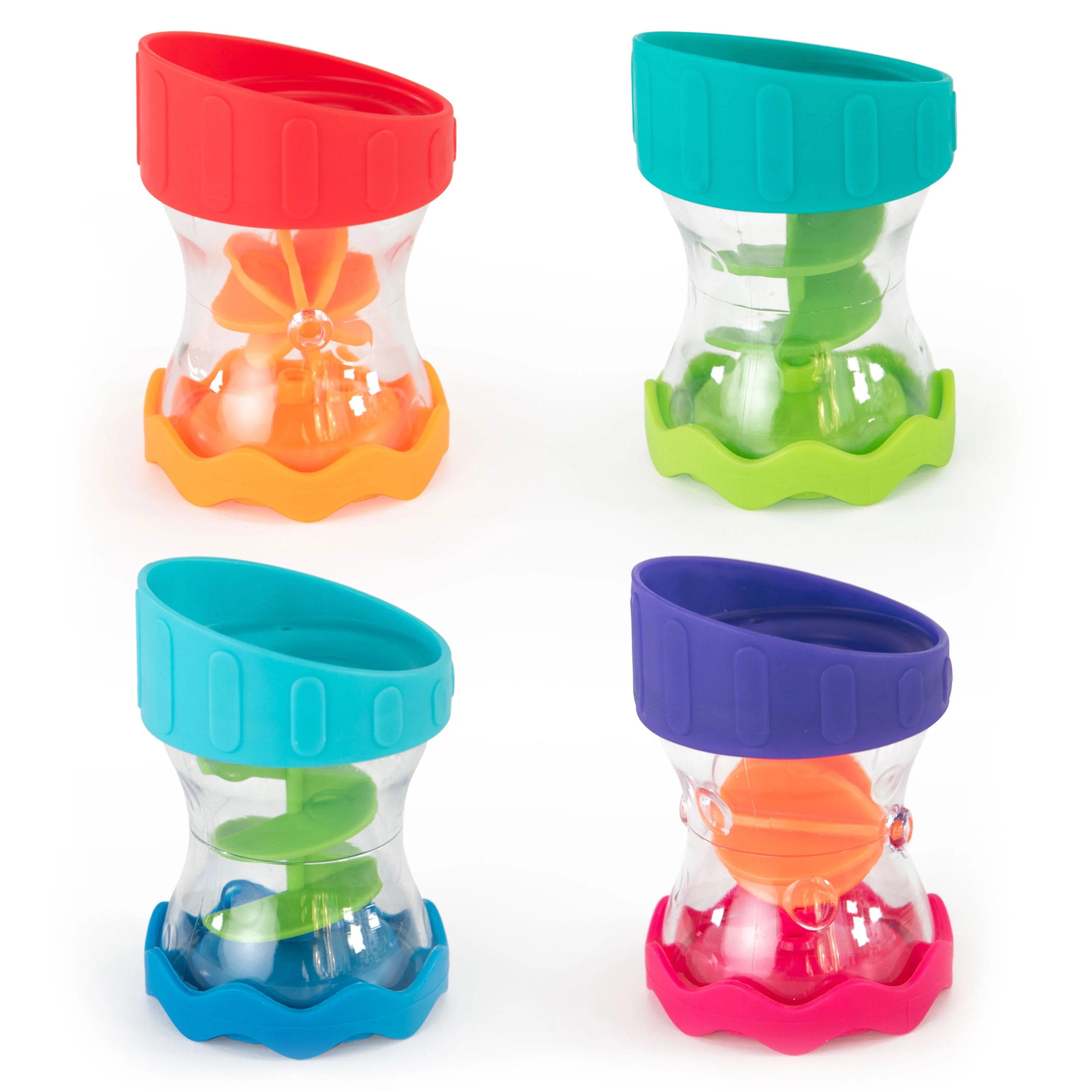 Sassy 4PC Waterworks Bright Spinners Bath Toy | Walmart (US)