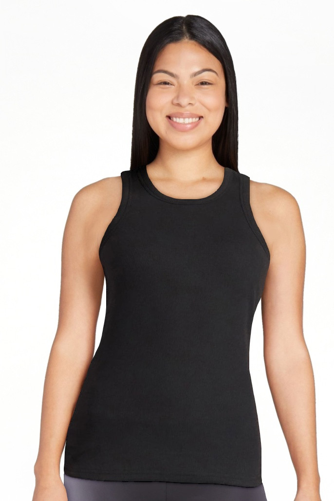 Avia Women's Cotton Ribbed Tank Top with Shelf Bra, Sizes XS-XXXL | Walmart (US)