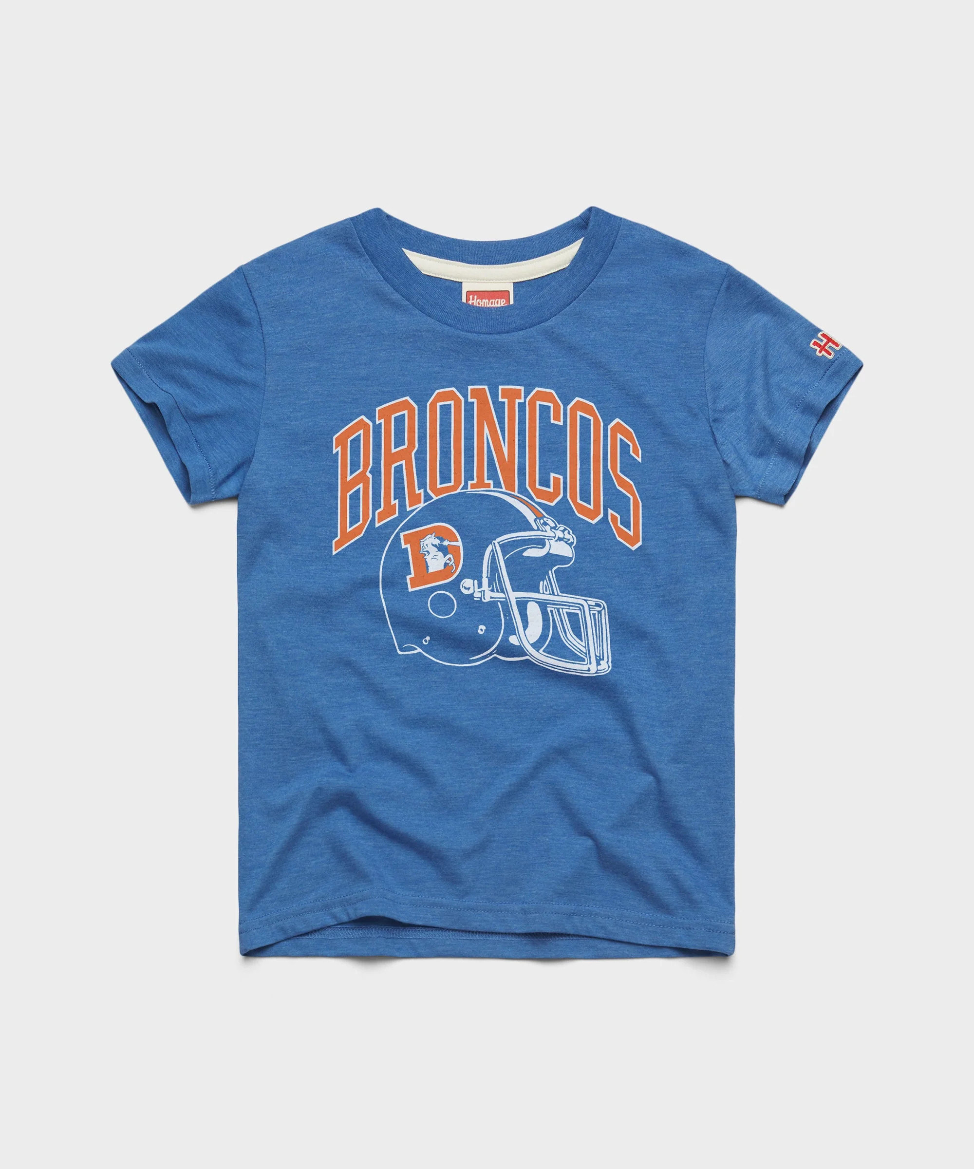 Youth Denver Broncos Helmet Retro | Kids Retro NFL T-Shirt | Homage