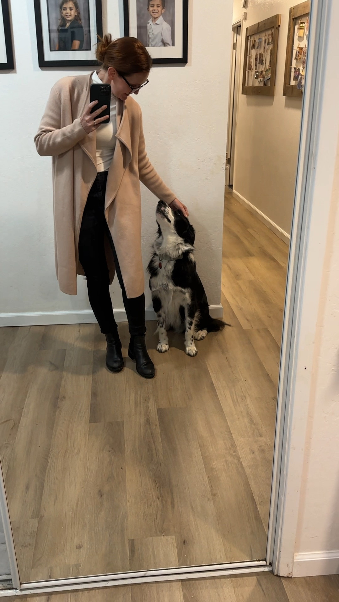 When we started realizing our rescue dog likes to be with me for LTK photos. 

Teacher ootd
Border Collie
Winter outfits
New years outfit


#LTKFindsUnder50 #LTKWatchNow #LTKFamily