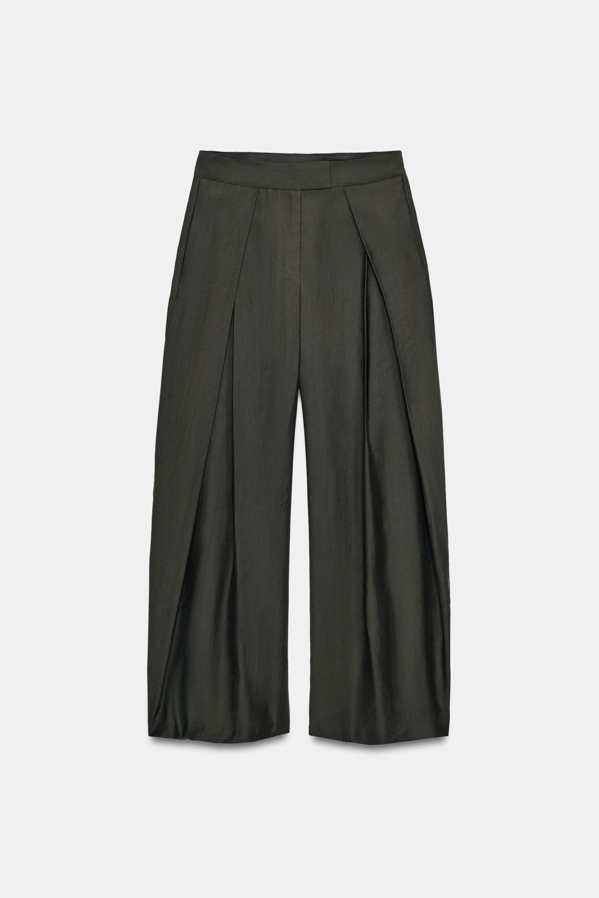 PANTALON WIDE LEG À PINCES ZW COLLECTION | Zara FR