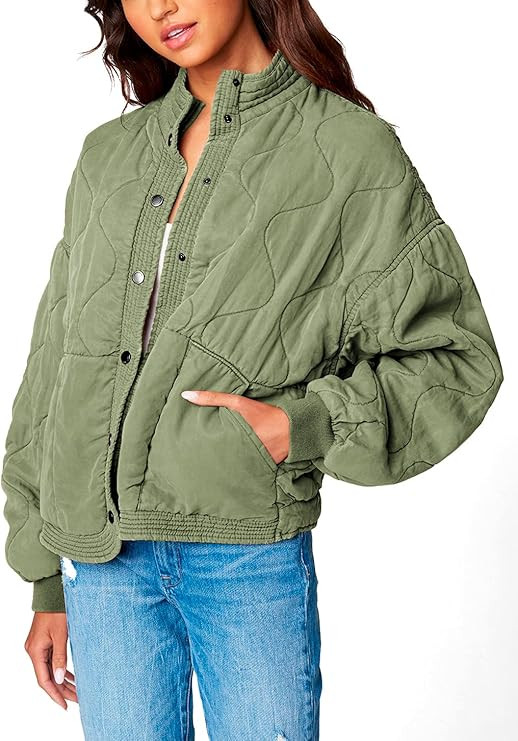 [BLANKNYC] Womens Luxury Clothing Tencel Drop Shoulder Quilted Jacket | Amazon (US)