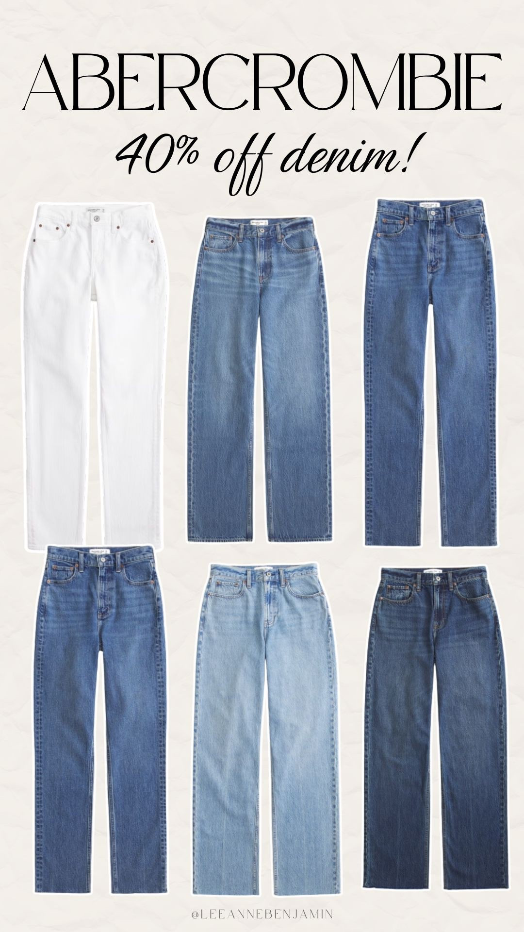 Lots of Abercrombie denim on sale right now! Up to 40% off! 

#LTKSaleAlert #LTKmomlife