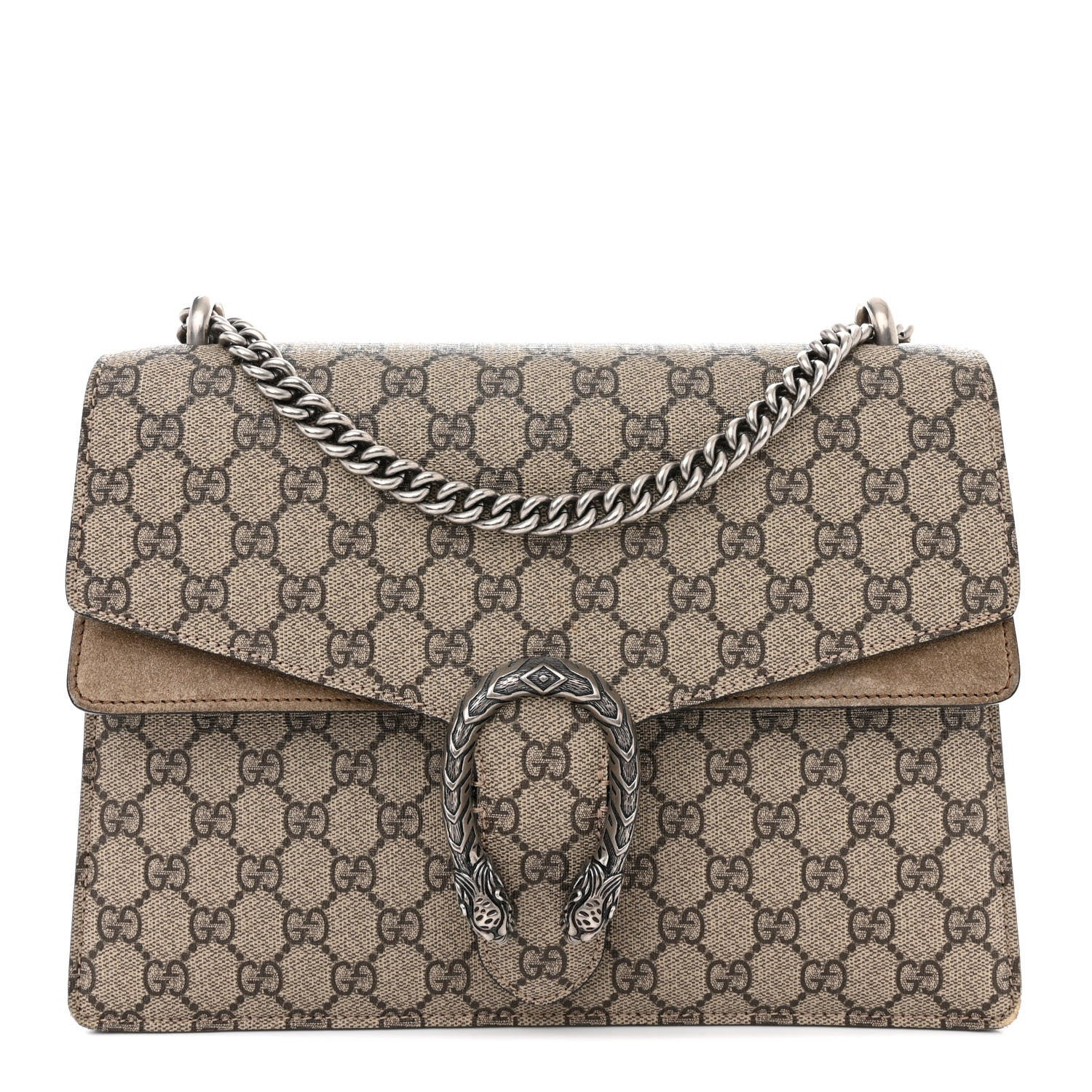 GG Supreme Monogram Medium Dionysus Shoulder Bag Taupe | FASHIONPHILE (US)