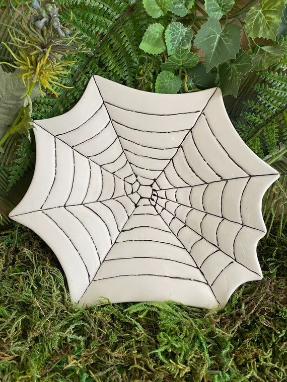 Spider Web Plate, Samhain, Halloween, Wicca, Wiccan, Pagan, Wicca kitchen, Samhain, Fall, Autumn,... | Etsy (US)