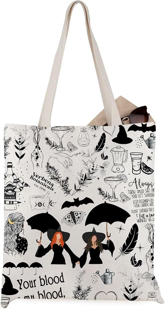 WCGXKO Magic Witch Inspired Tote Bag Sisters Apothecary Gift Witchy Lover Gift | Amazon (US)
