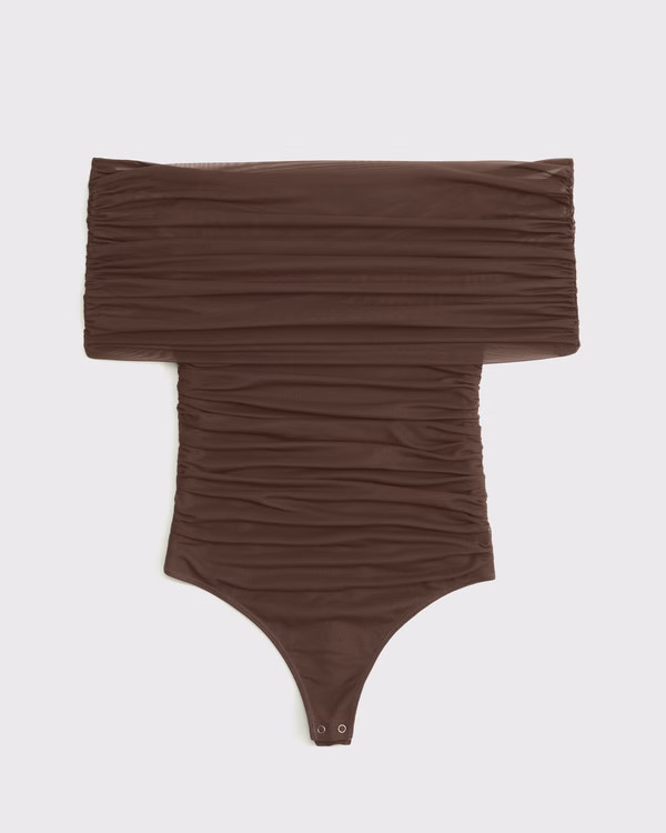 Mesh Foldover Bodysuit | Abercrombie & Fitch (US)