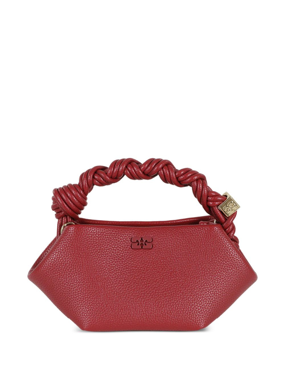 GANNI mini Bou braided-handle tote bag - Red | Farfetch Global