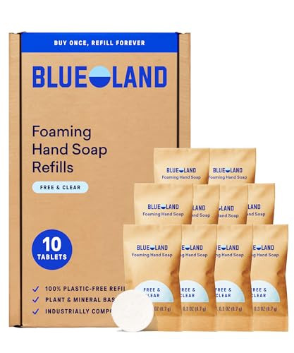 BLUELAND Foaming Hand Soap Refill Tablets, 10-Pack, Fragrance Free | Amazon (US)