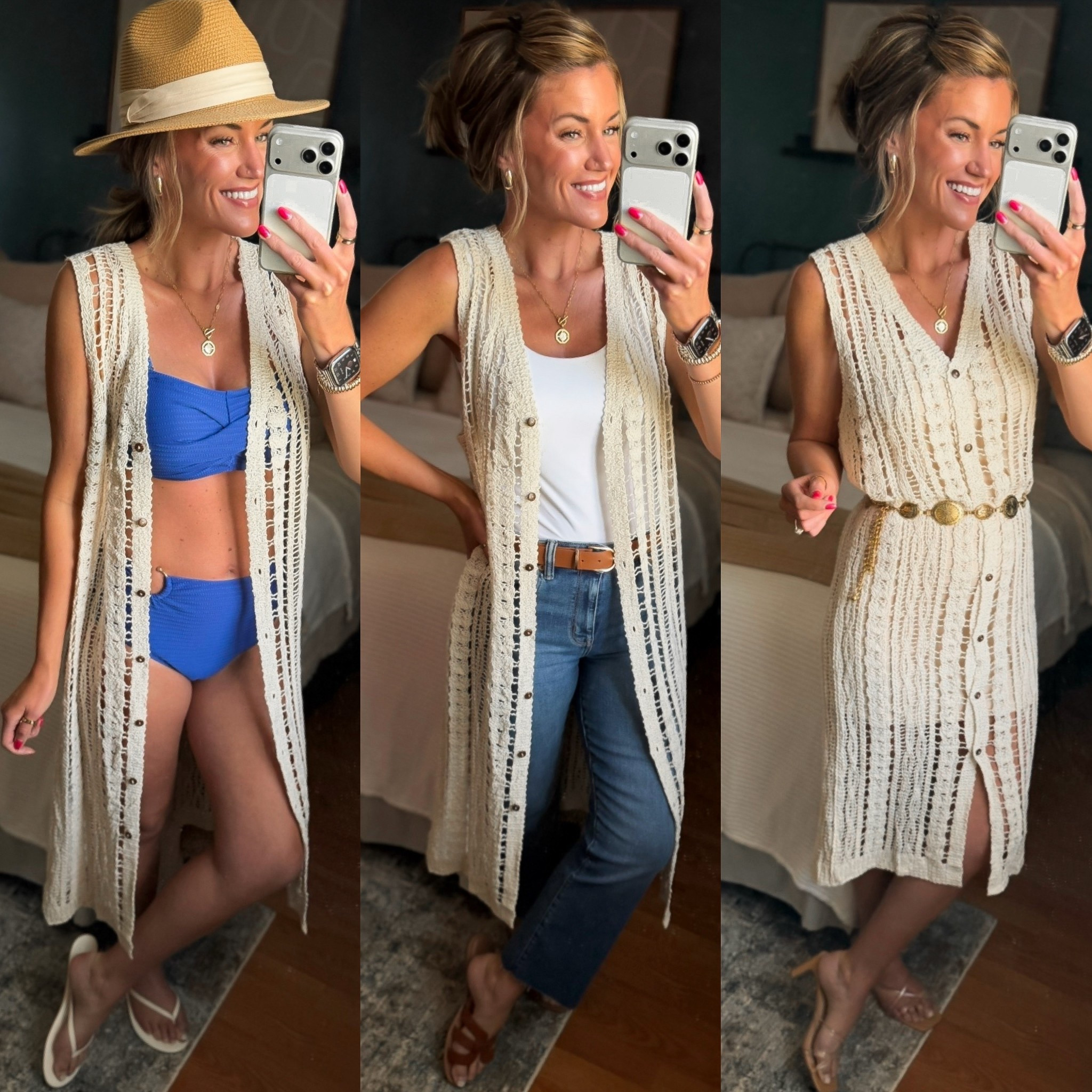 3 ways to get the most use out of this Walmart coverup. 
Coverup / s-m
Suit/ medium
Jeans/ 6

#LTKOver40 #LTKSwim #LTKSeasonal