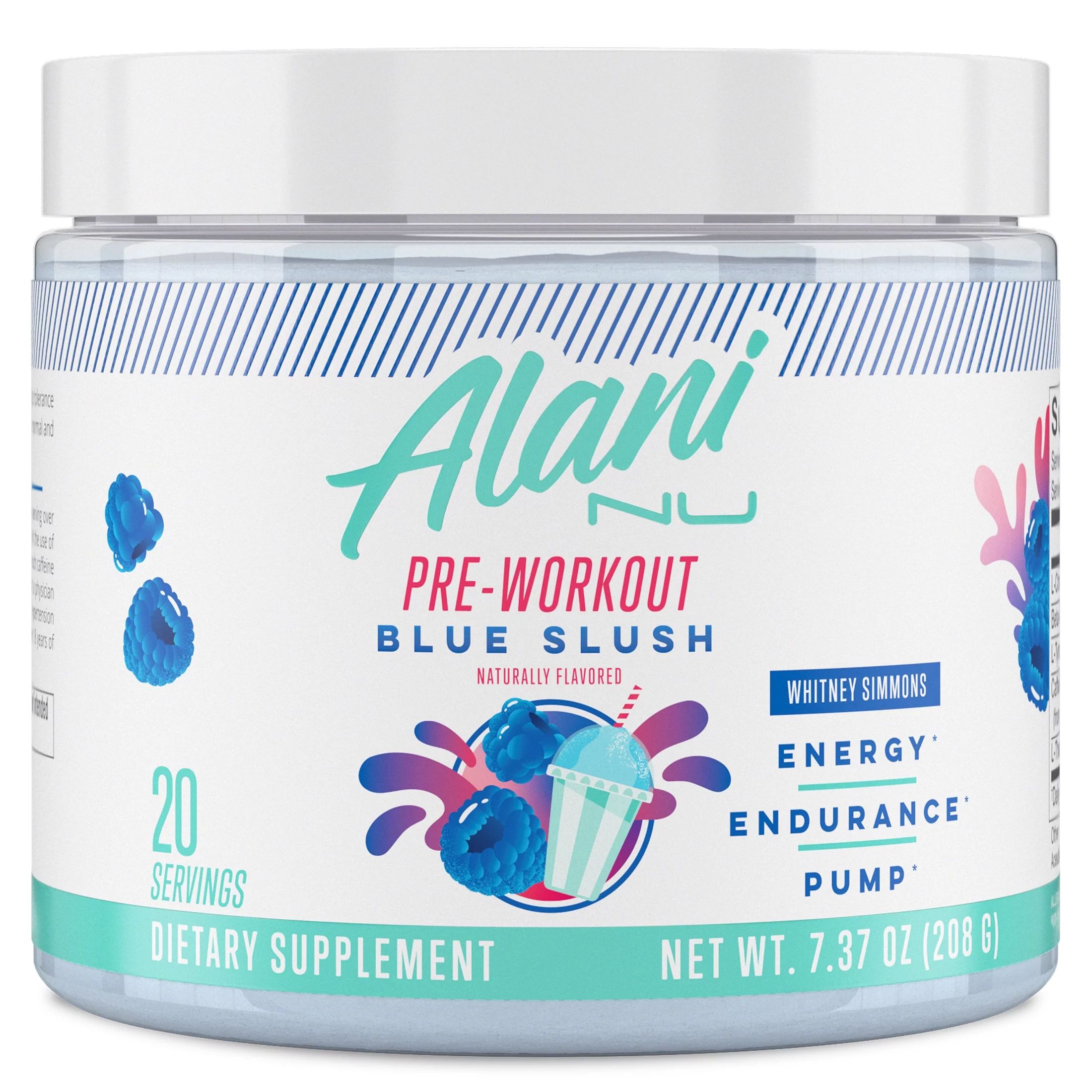 Alani Nu Pre-Workout Powder, Blue Slush, 7.3oz, 20 Servings | Walmart (US)