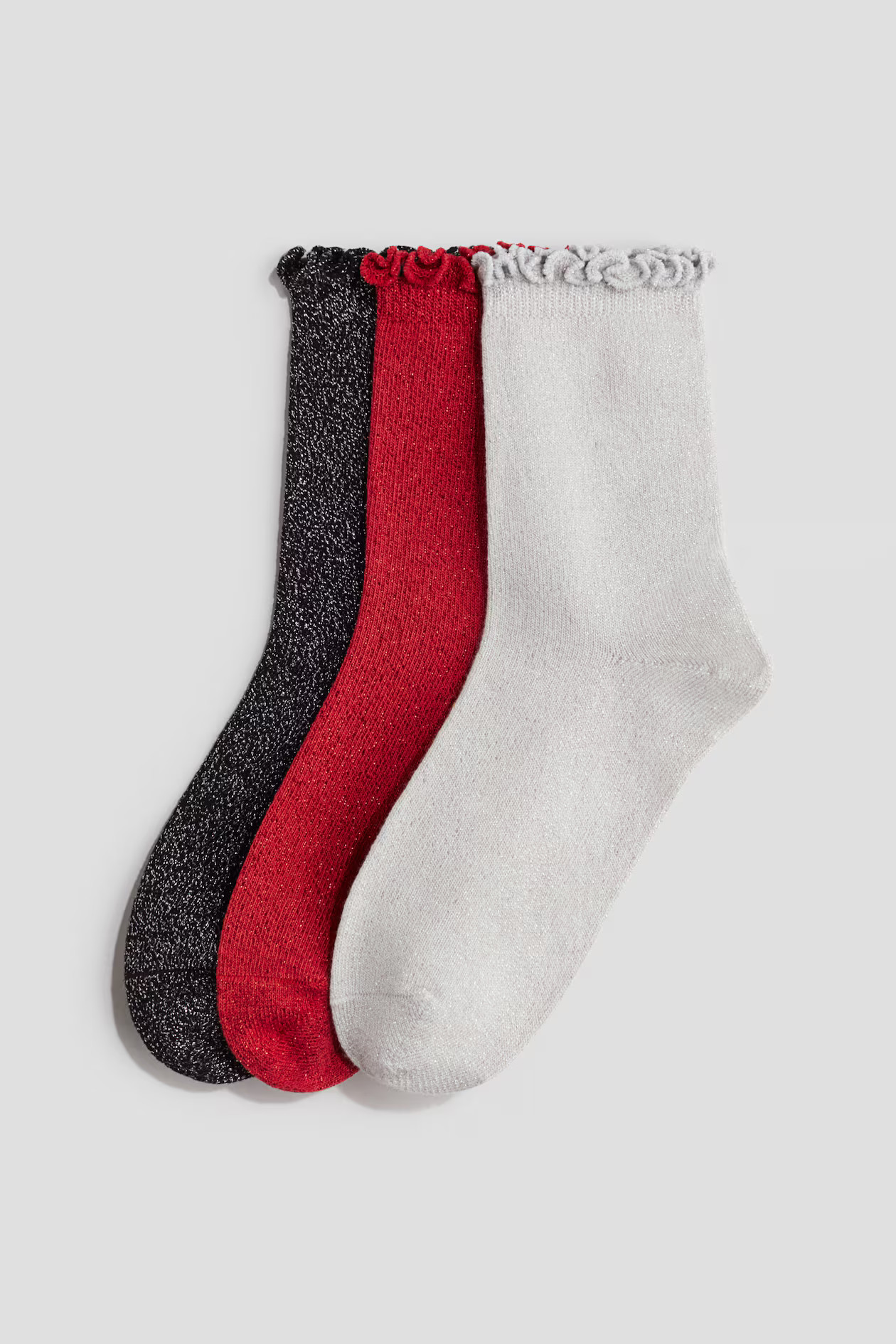 3-pack Socks with Overlocked Trim | H&M (US + CA)