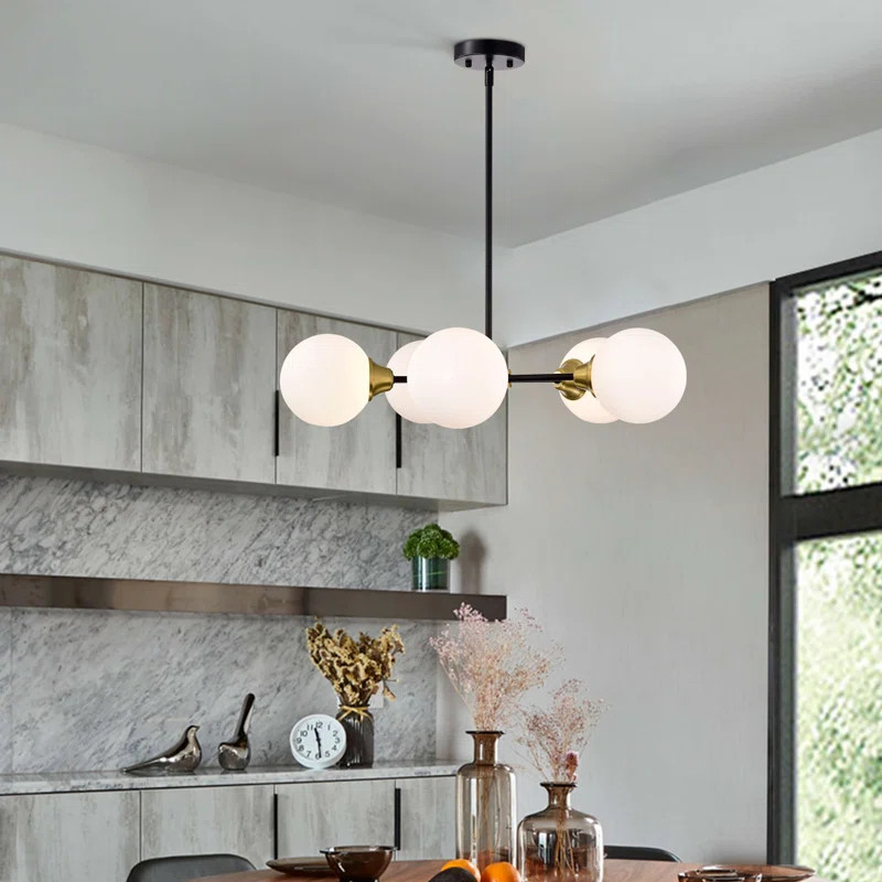 Caseville 5 - Light Sputnik Modern Linear Chandelier | Wayfair North America