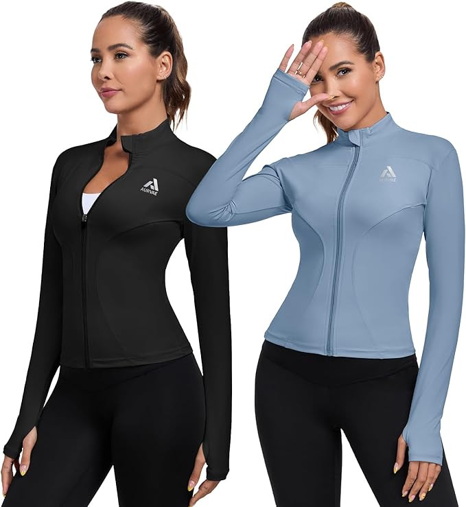 Women's Workout Jacket, Womens Cropped Lightweight Running Jackets, Zip Slim Fit Athletic Tops fo... | Amazon (US)