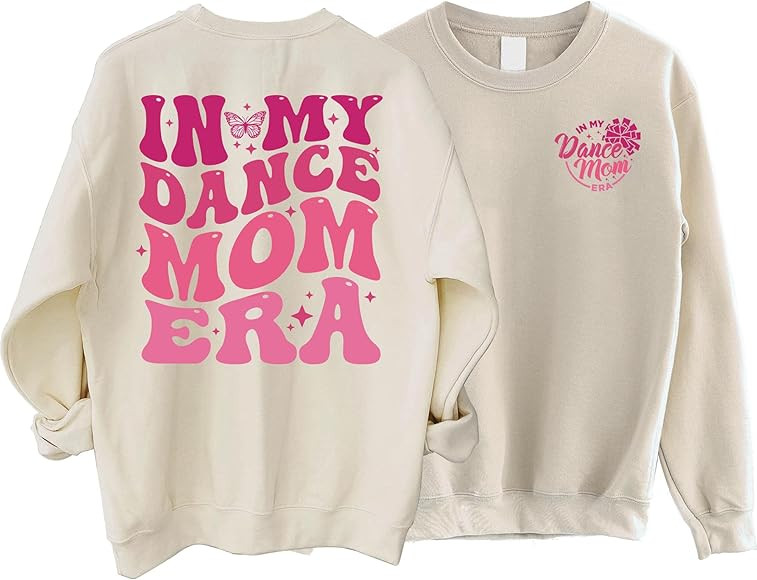 HBL Store In My Dance Mom Era Sweatshirt 2 Sided, Funny Sports Dance Mom Sweatshirt, Retro Groovy... | Amazon (US)