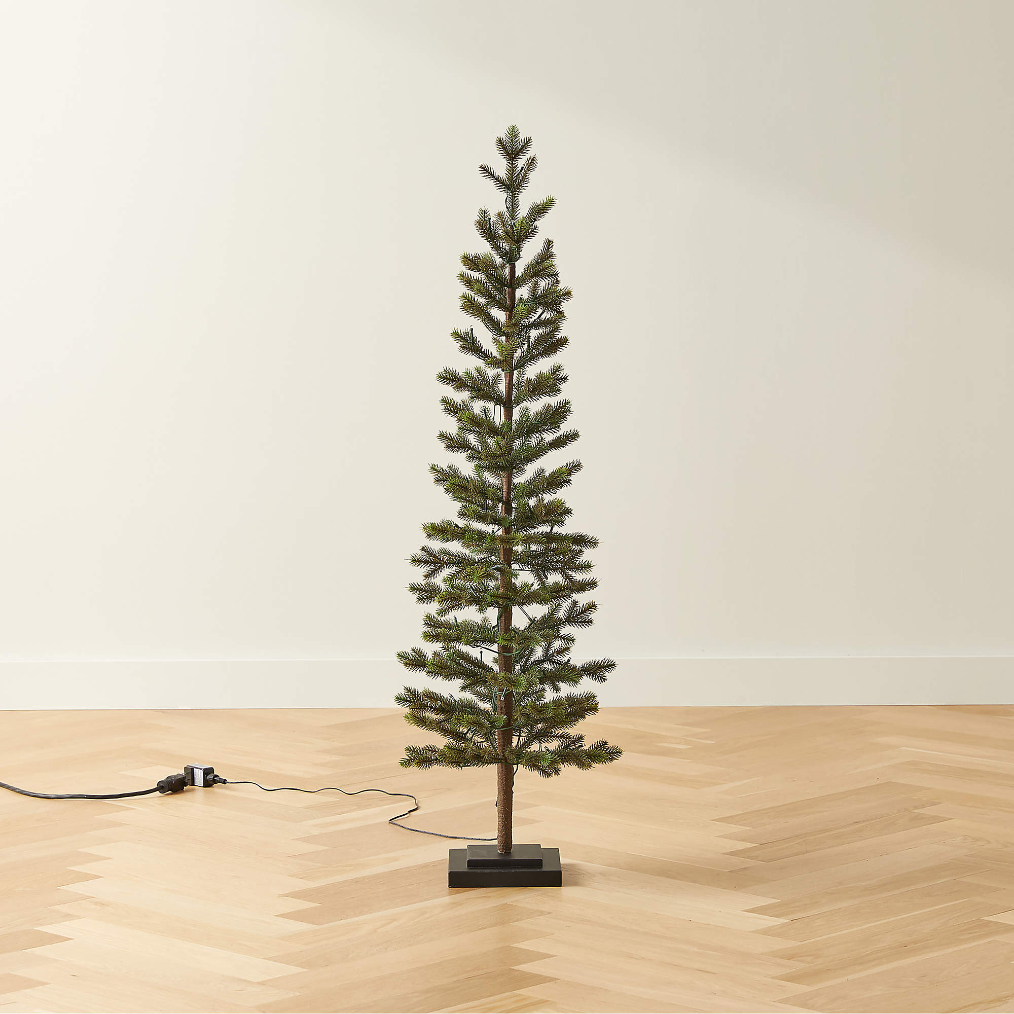 Faux Pencil Pine Christmas Tree 4' + Reviews | CB2 | CB2