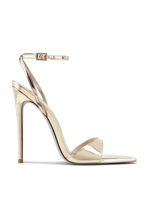 Femme LA GG Ankle Strap Pointed Toe Sandal in Gold at Nordstrom, Size 41 | Nordstrom