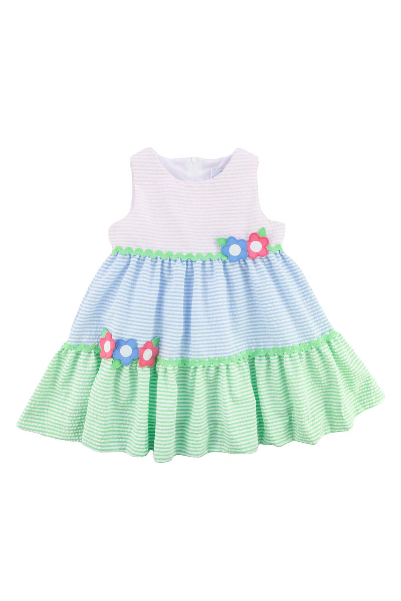 Seersucker Dress With Flowers | Florence Eiseman