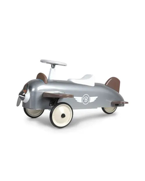 Baghera Speedster Plane Ride-On in Glossy Metallic Silver at Nordstrom | Nordstrom