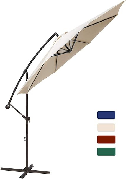 HASLE OUTFITTERS Offset Patio Umbrella 10FT Cantilever Umbrella Outdoor Market Umbrella Hanging U... | Amazon (US)