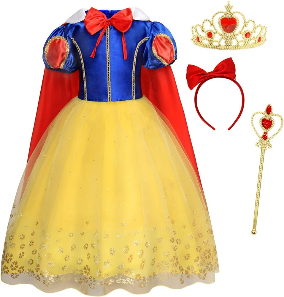 COTRIO Princess Dress Up for Girls Halloween Costume for Girl Dress Up Clothes Toddler Kids Outfi... | Amazon (US)