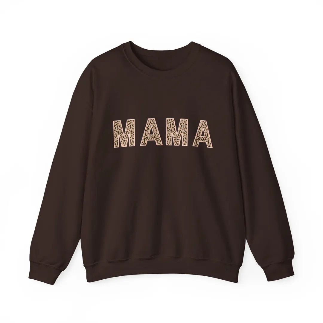 Leopard MAMA Sweatshirt | Mom Graphic Pullover, Animal Print Mama Crewneck - Etsy | Etsy (US)