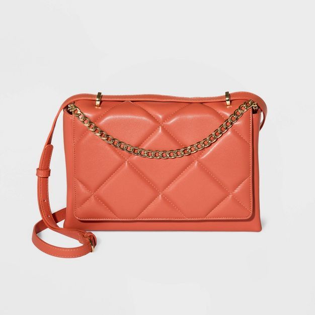 Square Woven Satchel Handbag - A New Day™ Apricot | Target