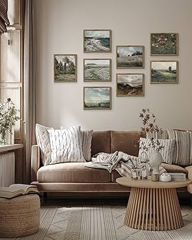 InSimSea The Vast Grassland Wall Art Room Decor, Classical Scenery Oil Painting Canvas Art Wall D... | Amazon (US)