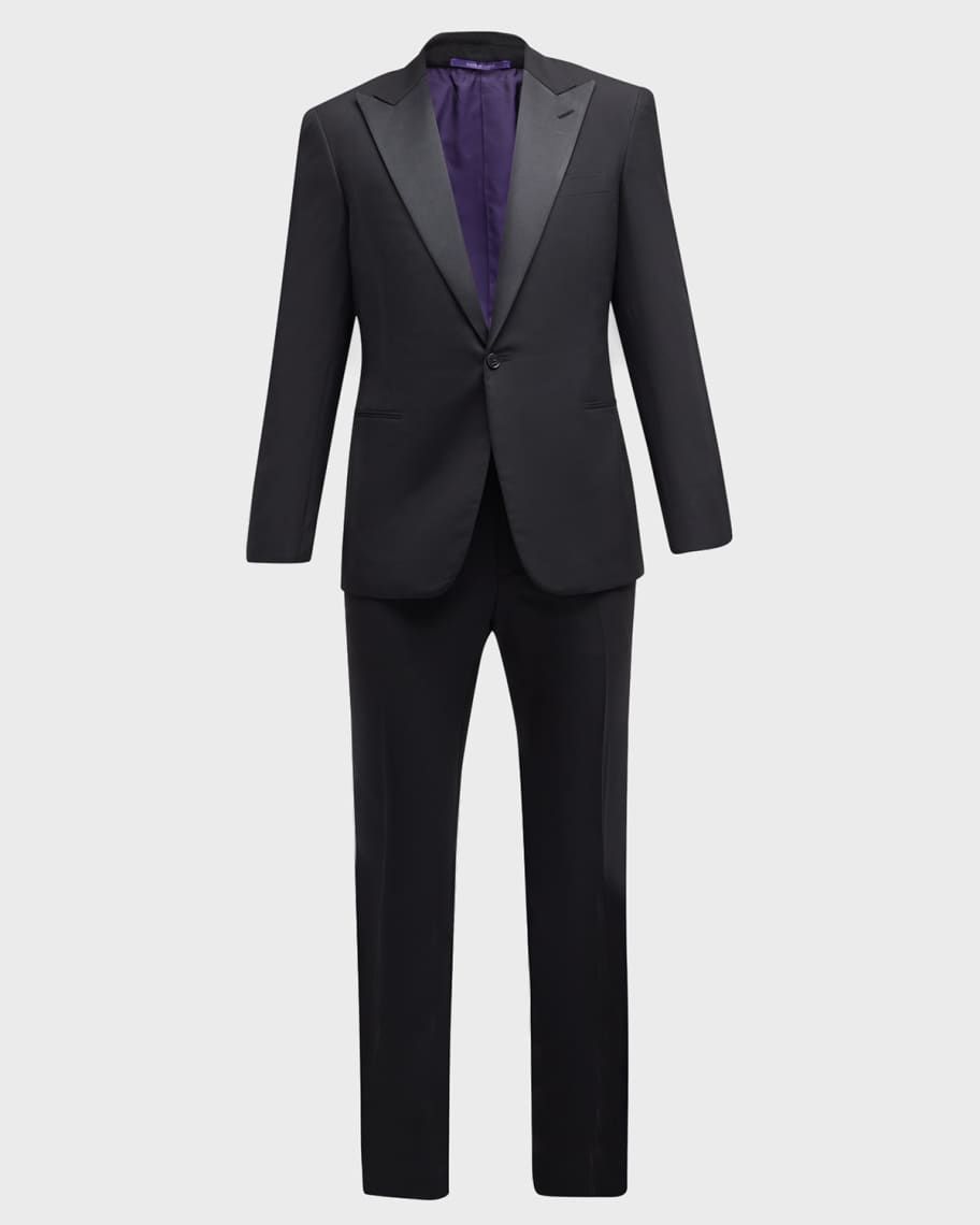 Ralph Lauren Purple Label Men's Tailored Wool Barathea Tuxedo | Neiman Marcus