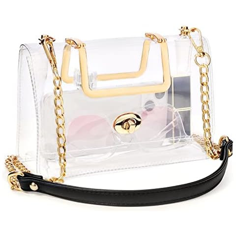 MOETYANG Clear Purse for Women,Clear Clutch Purse Crossbody, See Through Handbag | Amazon (US)