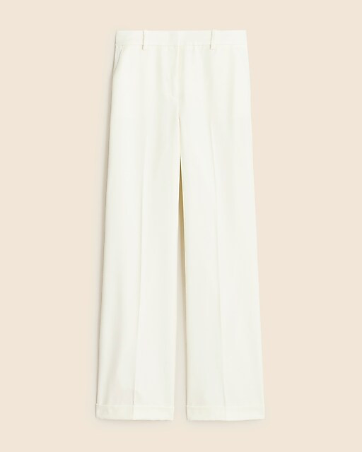 Cuffed wide-leg trouser pant in wool blend | J. Crew US