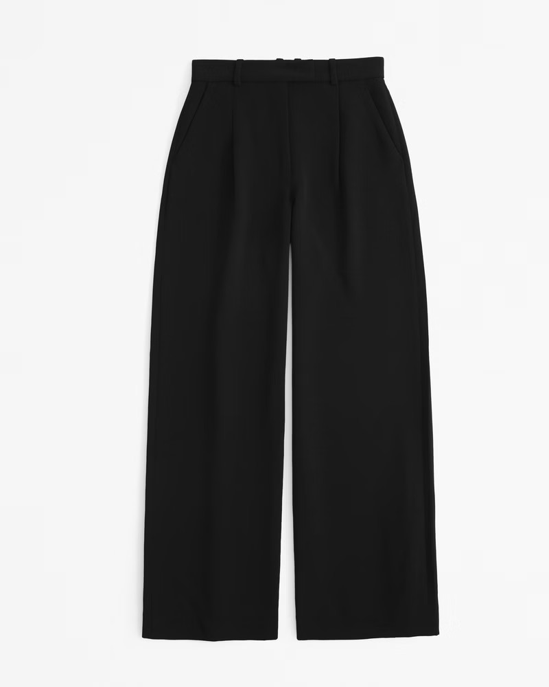A&F Harper Tailored Premium Crepe Pant | Abercrombie & Fitch (US)