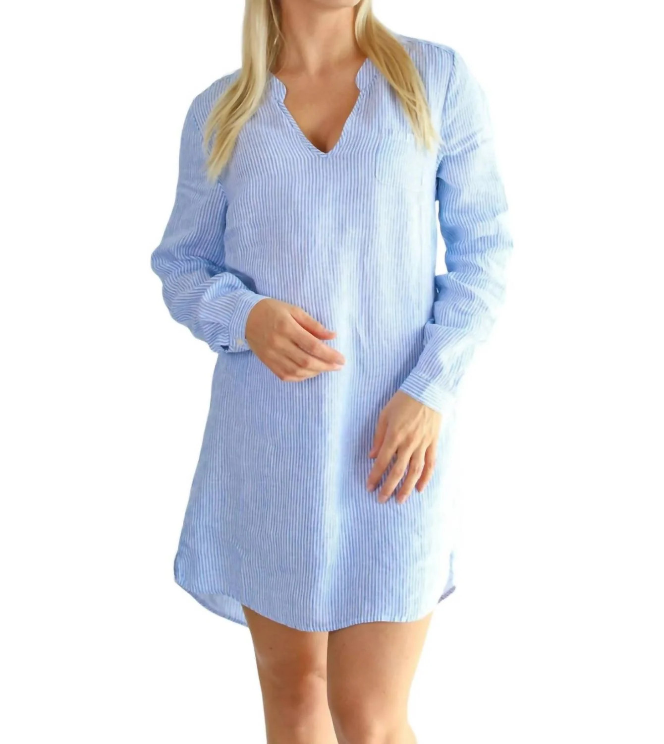 Bananakeet Dress In Blue Stripe | Shop Simon