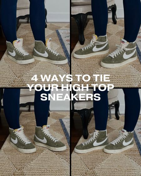 High top sneakers are a cold weather favorite (hello warm ankles! Give them a 2024 refresh by tying them up a new way - here are 4 ideas to get started. 🤍 see the full blog post over at clairelately.com 

Casual weekend winter outfit idea Nike blazers 

#LTKtravel #LTKMostLoved #LTKshoecrush