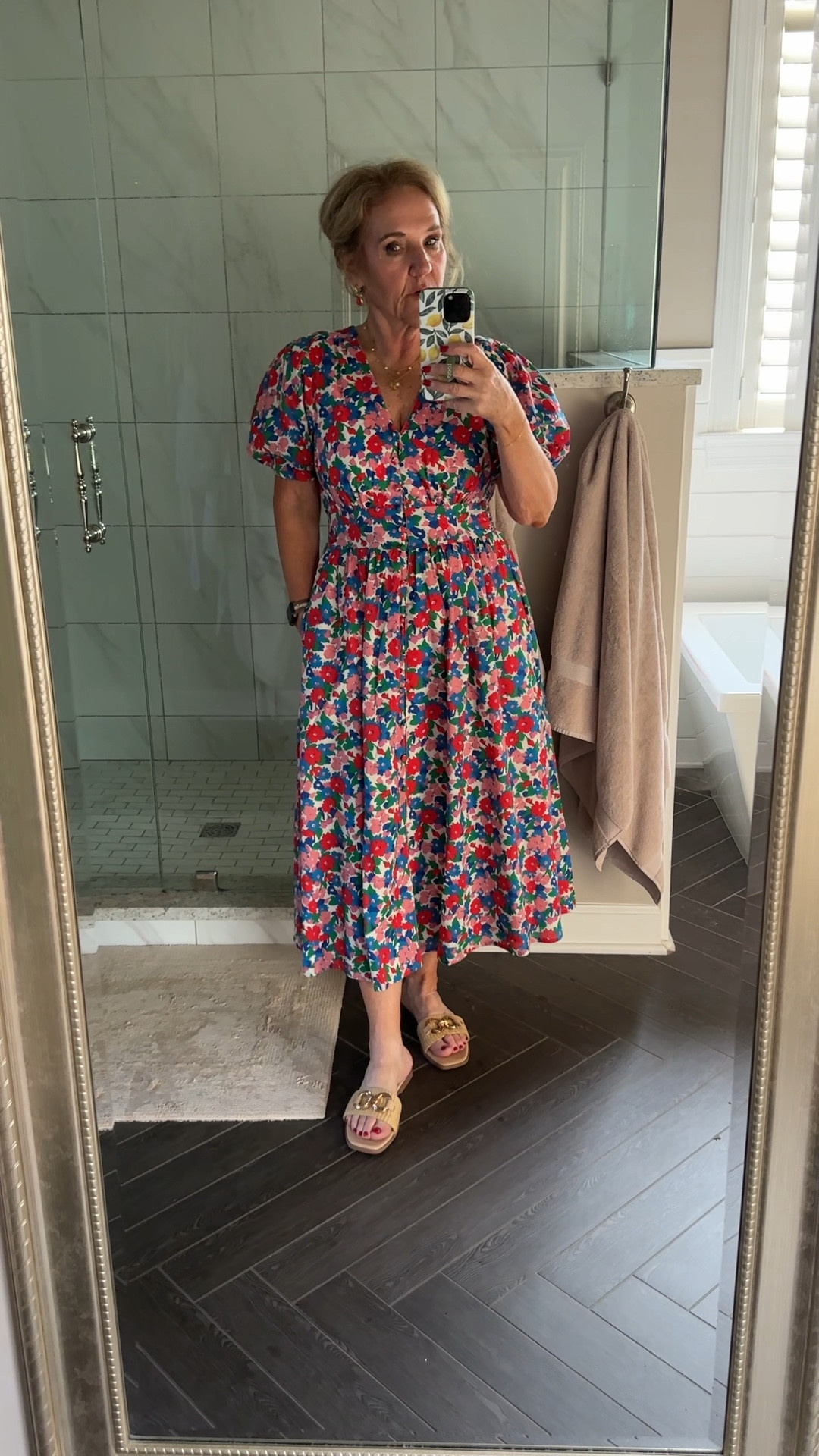 Boden dress size 8 petite. It’s the perfect summer dress lined pretty cotton. Print can be worn, casual or dressed up with a little heel. One of my favorite things to do at the end of a summer day is to get cleaned up put on a pretty dress and either go for a ride in the convertible or sit on the patio. It’s refreshing.

#LTKSeasonal #LTKOver40 #LTKPetite