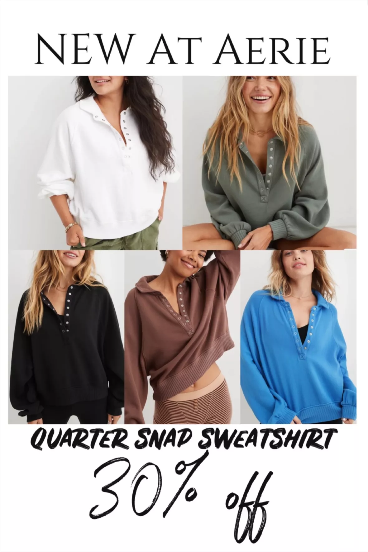 Aerie Quarter Snap Sweatshirt curated on LTK
