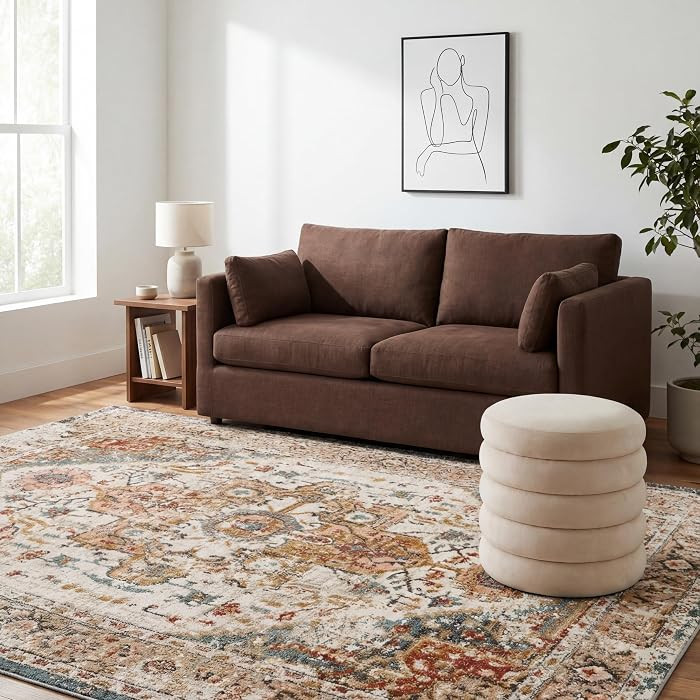 nuLOOM Performance Oriental Style Area Rug, Vintage Design, Durable, Easy to Clean, Justine Beige... | Amazon (US)