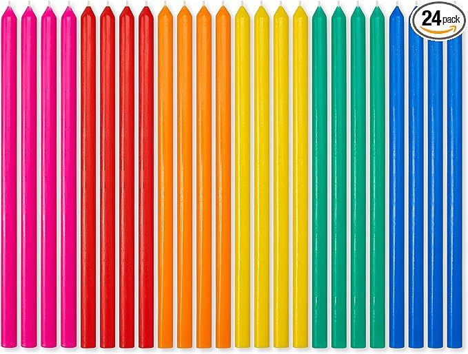 American Greetings Birthday Candles, Long Thin Multicolored (24-Count) | Amazon (US)
