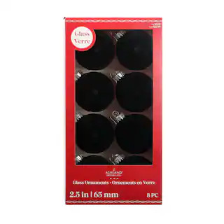 8 Pack 2.5" Flocked Glass Ball Ornaments by Ashland® | Michaels | Michaels Stores