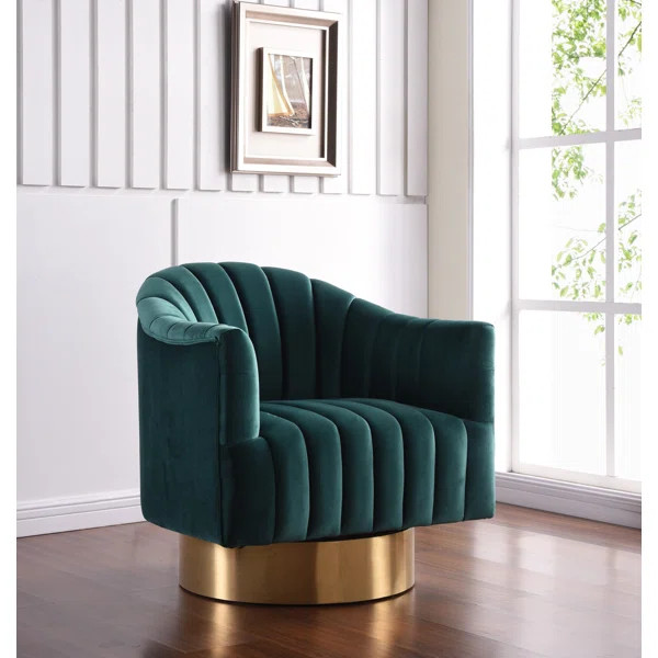 Farrah Velvet Swivel Accent Chair | Wayfair North America