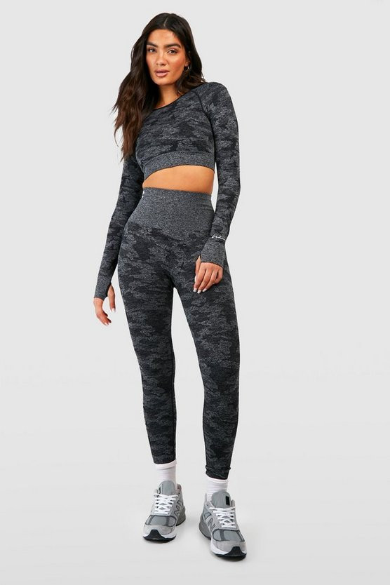 Fit Camo Contouring Seamless Leggings | Boohoo.com (US & CA)