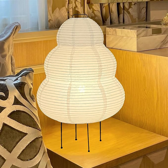 Paper Floor Lamp for Living Room - Dimmable Japanese Rice Paper Lamp, Noguchi Style with Washi Sh... | Amazon (US)