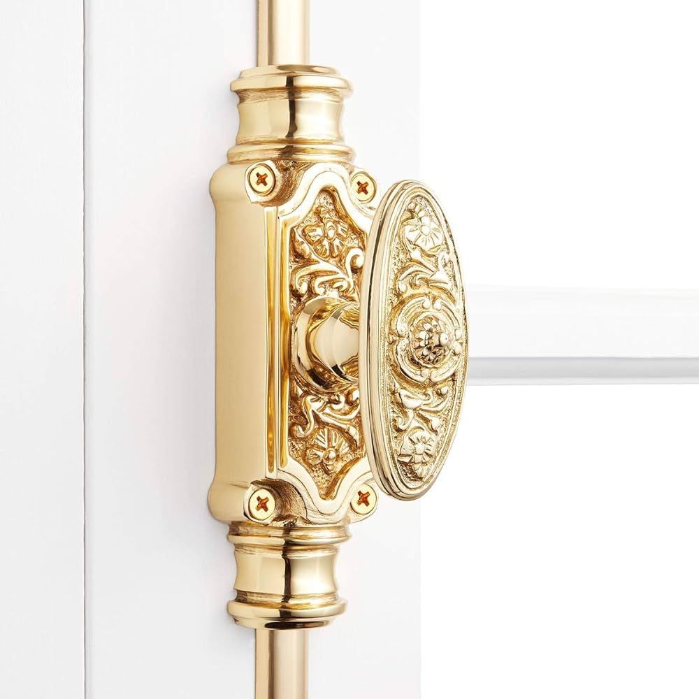 Signature Hardware 436209 Dalston Solid Brass Cremone Bolt for 9' Doors | Amazon (US)