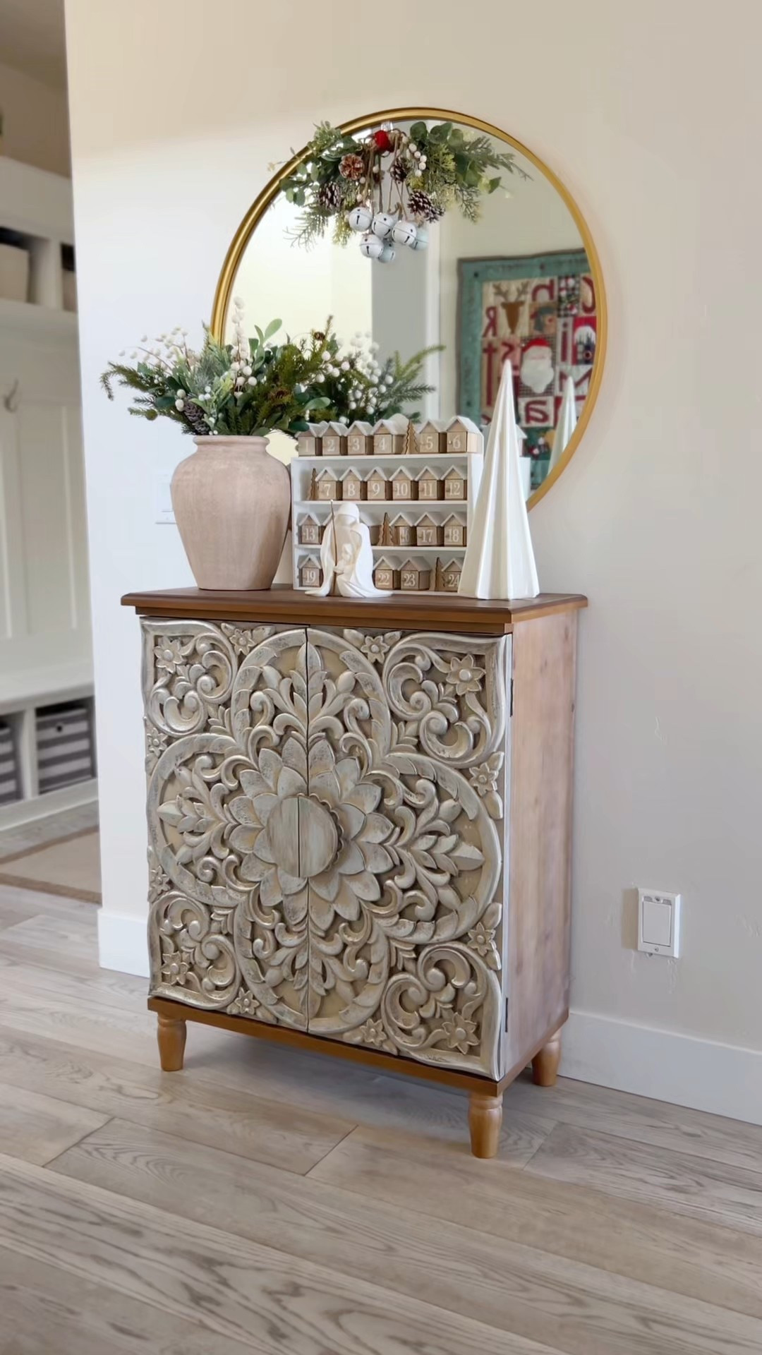 Entryway Christmas decor, Accent cabinet


#LTKdayinmylife #LTKHoliday #LTKGiftGuide
