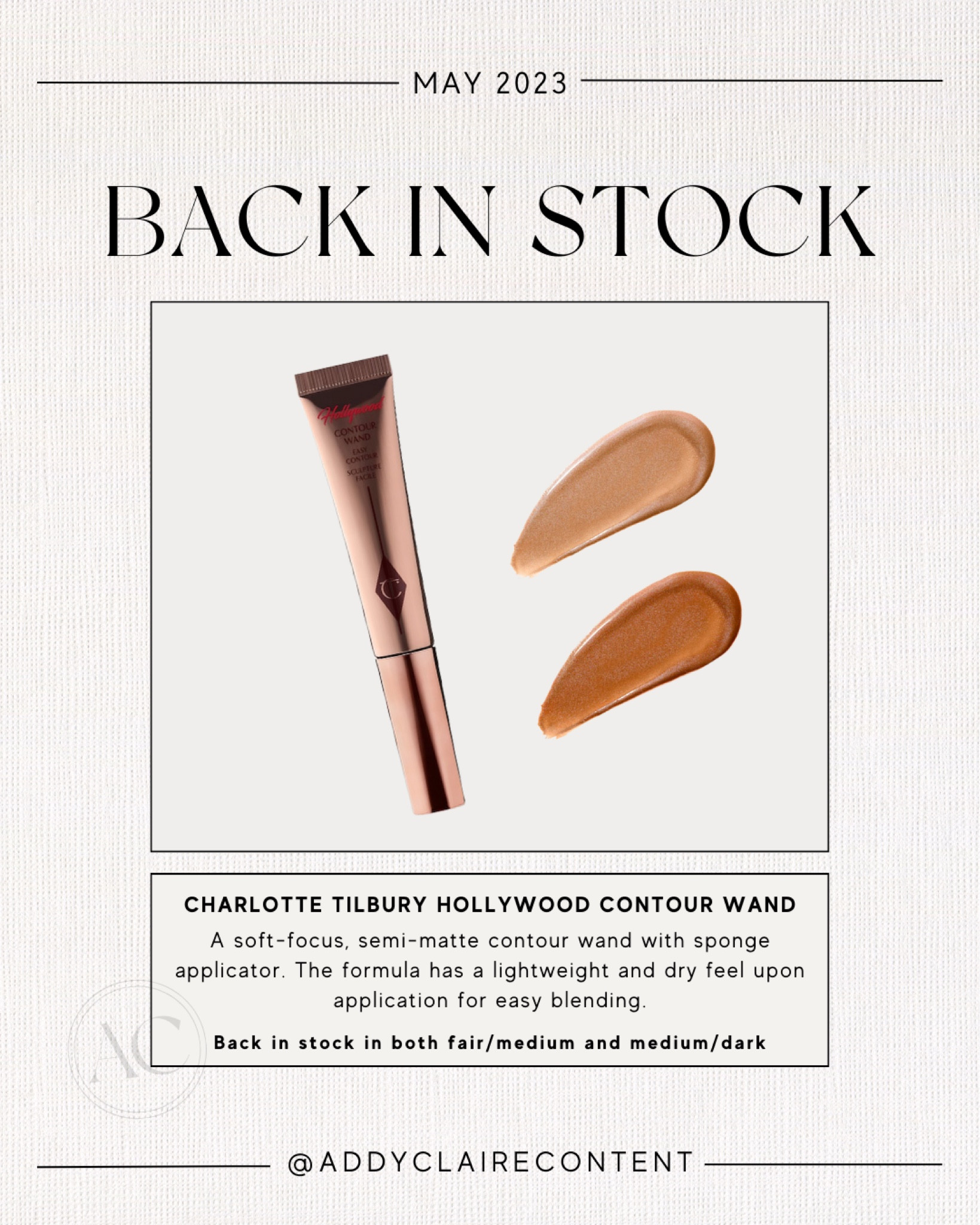 Beauty finds: liquid contour 🙌🏻
Charlotte Tilbury contour wand back in stock in both light and dark shades!!

#LTKFind #LTKbeauty #LTKsalealert