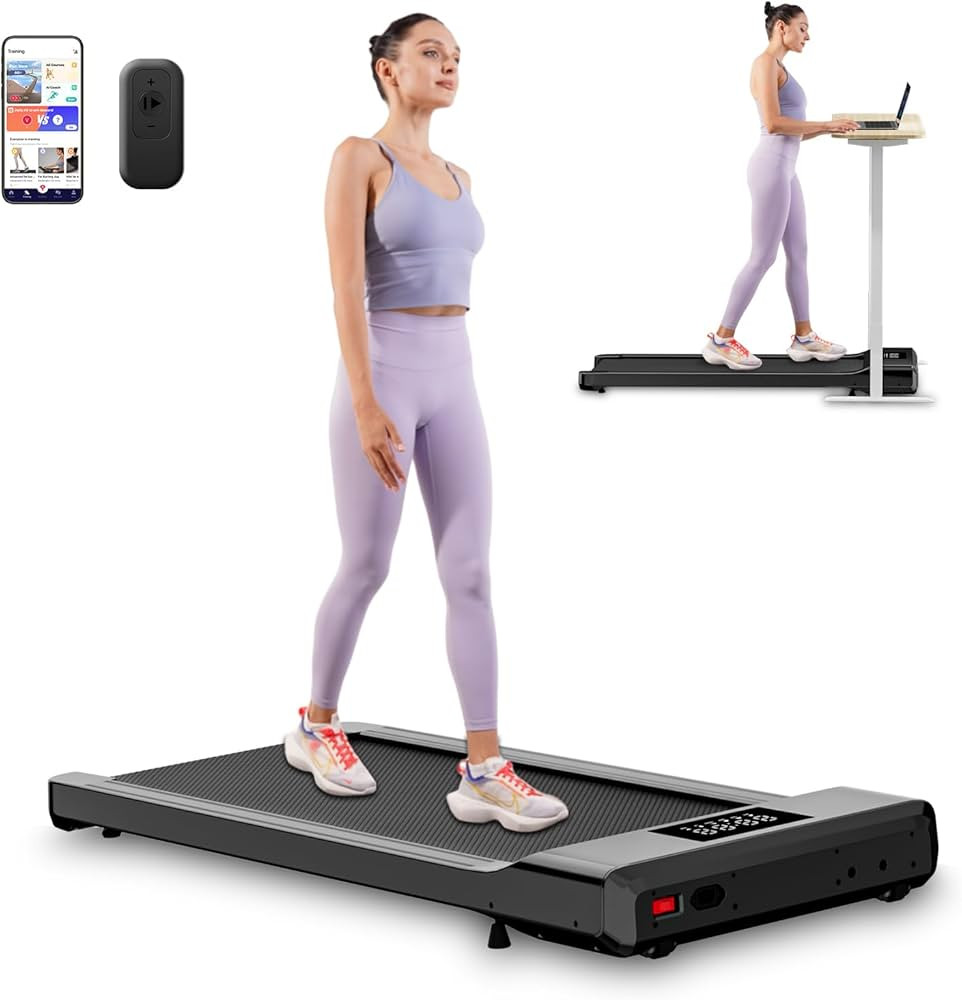 Walking Pad Treadmill with Remote Control Portable 2 in 1 Under Desk Treadmills Small Lightweight... | Amazon (US)