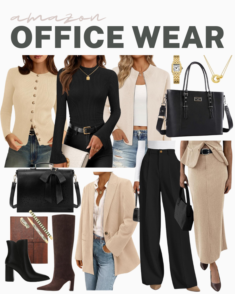 Hey there, office girls. Here’s our For the Office Collection for the week.

For a simple yet classy look, wear a mock-neck ribbed slim-fit top that pairs well with an elegant maxi pencil skirt or comfy straight-leg pants. I’m also obsessed with this ECOSUSI Women's Leather Satchel Briefcase with bow detail, which is great for daily use. This Sweet Water Decor Elegant Green Metal Pen Set is cute, too! 

 #LTKSeasonal #LTKSaleAlert #LTKTravel